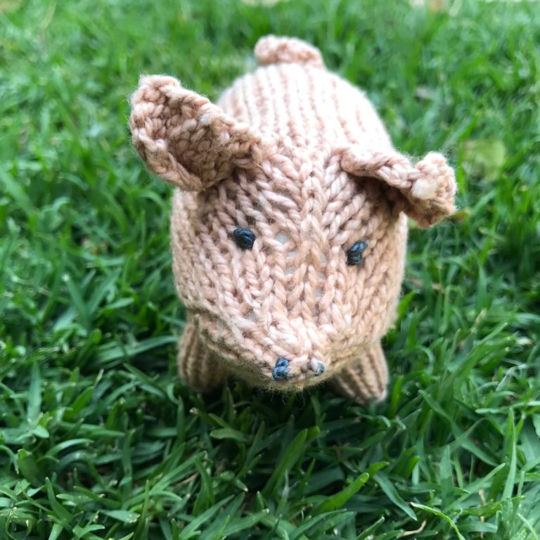 ColourSpun Pig Kit - a kit containing all the materials you need plus free instructions to knit a Pig