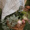 The Neave Collection's The Snow Drop crochet table cloth / throw