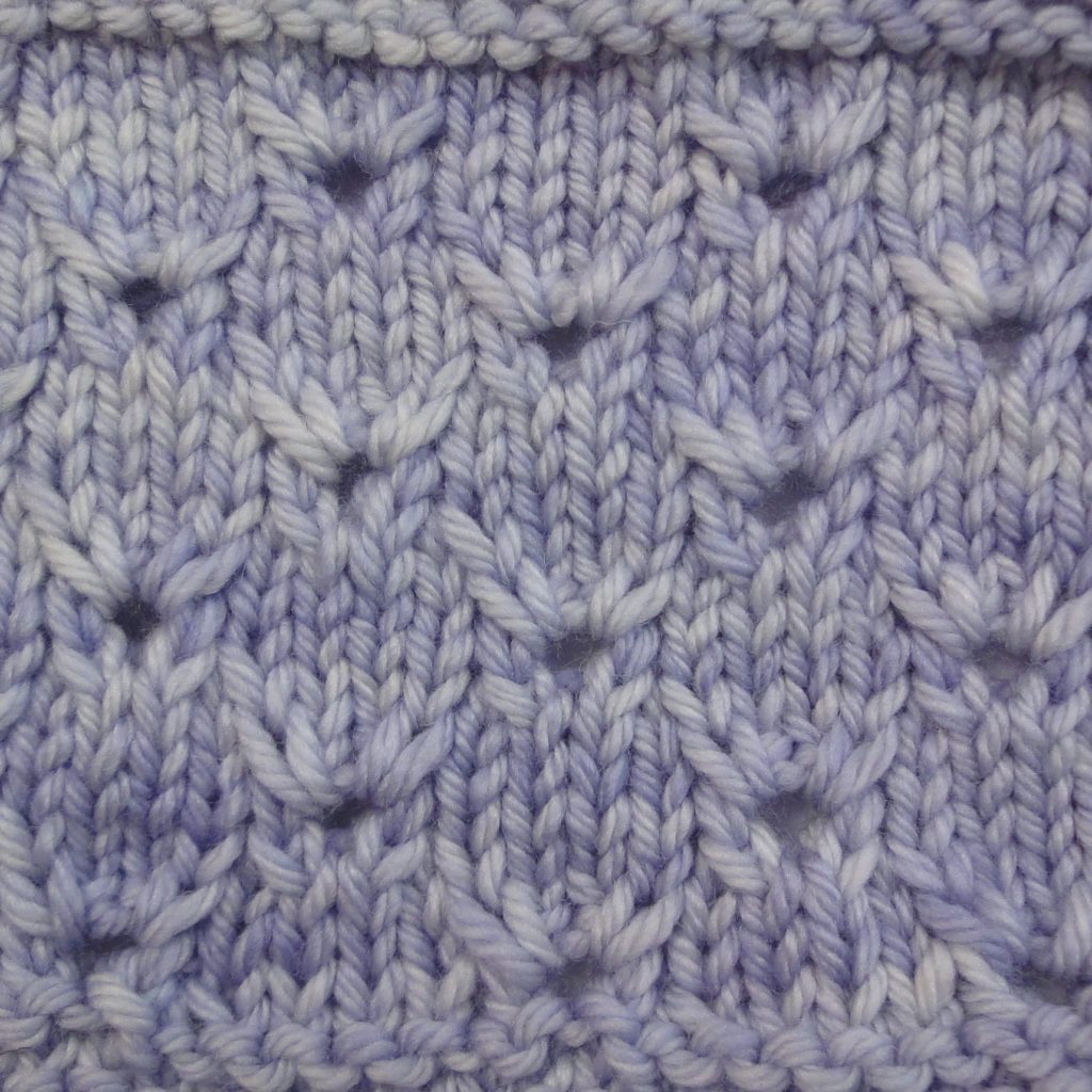 Broderie Anglaise - knit stitch