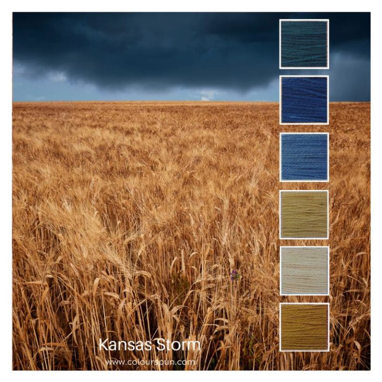 Kansas Storm is a 6 colour Colour Stack inspired by a storm over a wheatfield in Kansas