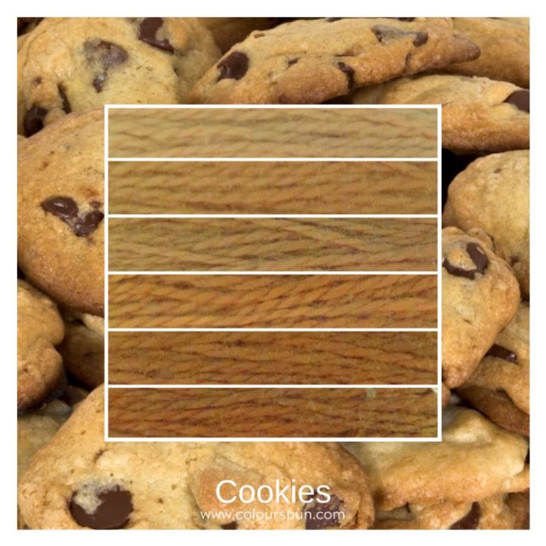 Cookies ombre stack. 6 shades of a colour from light to dark.