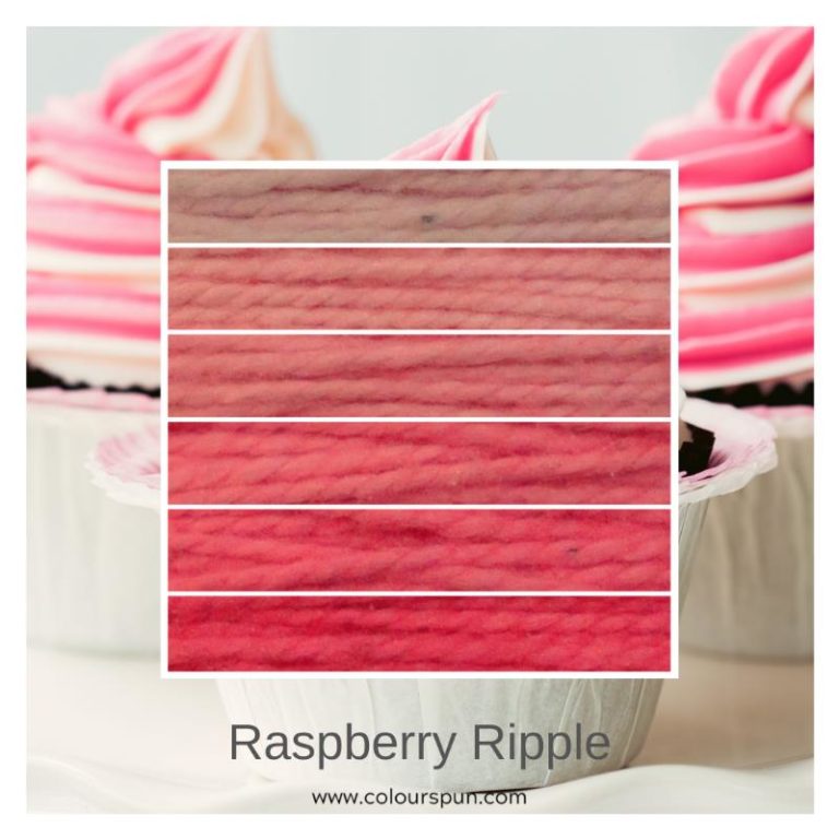 Raspberry Ripple ombre stack. 6 shades of a colour from light to dark.