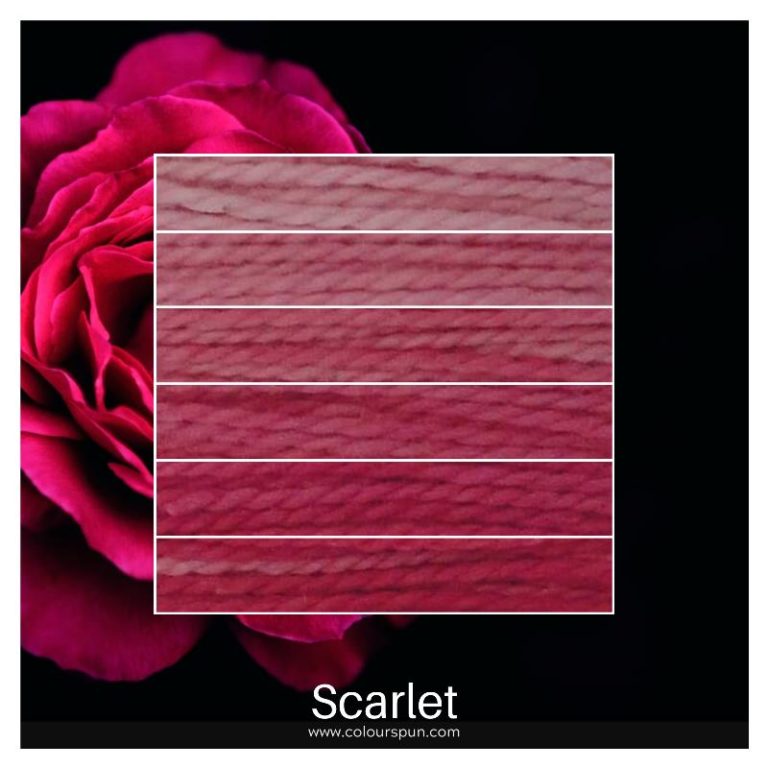 Scarlet ombre stack. 6 shades of a colour from light to dark.