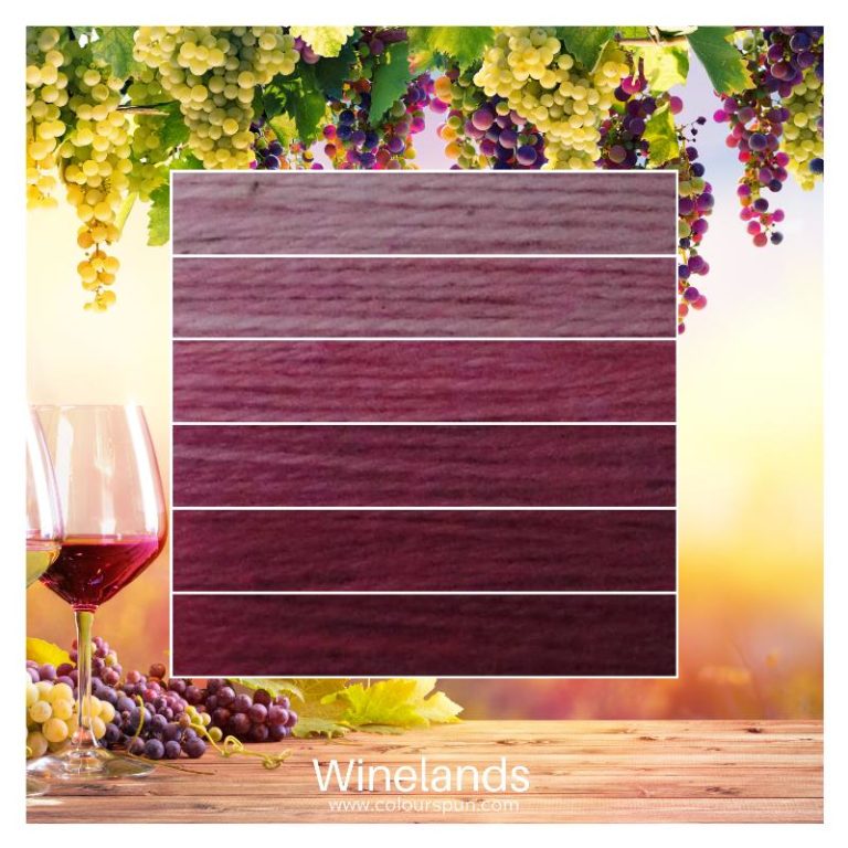 Winelands ombre stack. 6 shades of a colour from light to dark.
