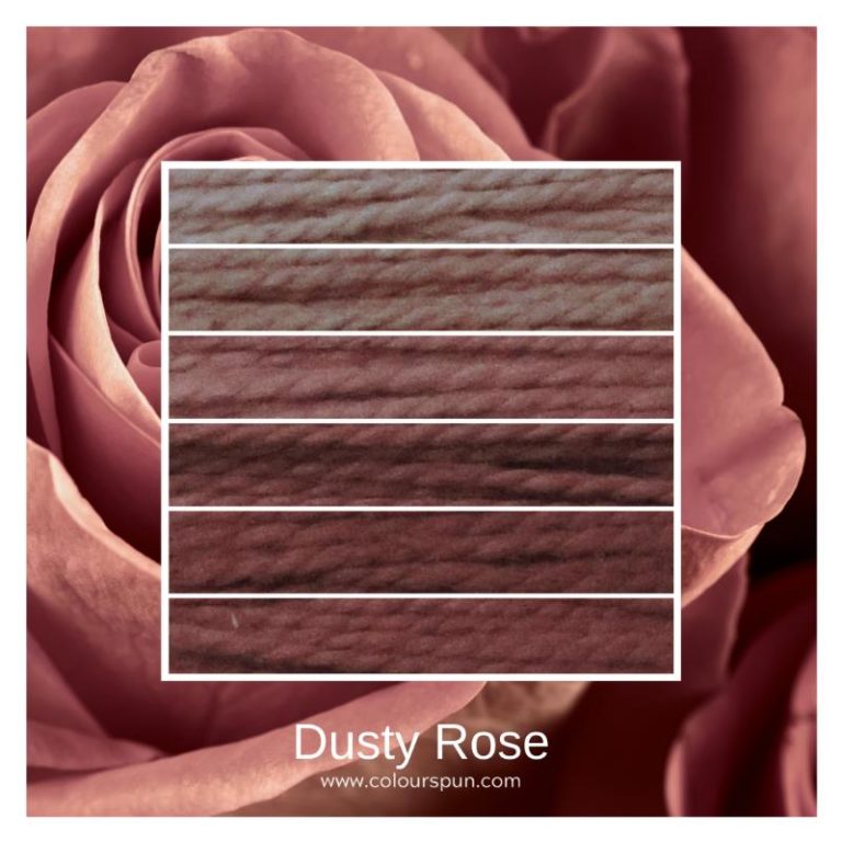 Dusty Rose ombre stack. 6 shades of a colour from light to dark.