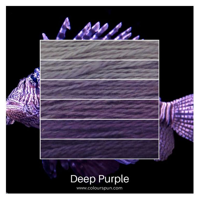 Deep Purple ombre stack. 6 shades of a colour from light to dark.