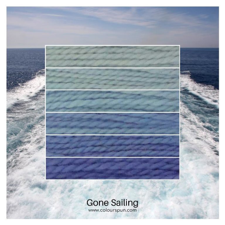 Gone Sailing ombre stack. 6 shades of a colour from light to dark.