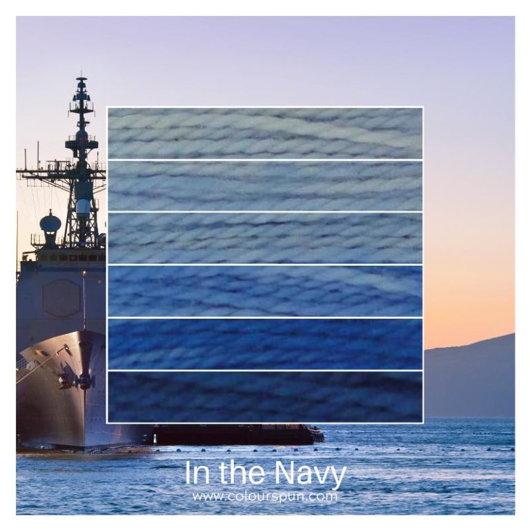 In the Navy ombre stack. 6 shades of a colour from light to dark.