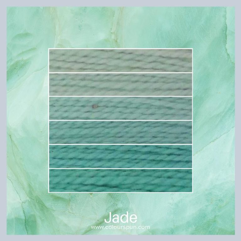 Jade ombre stack. 6 shades of a colour from light to dark.