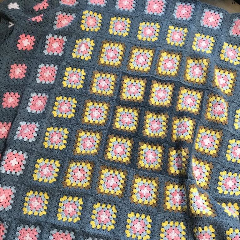 Granny Crochet Blanket close up