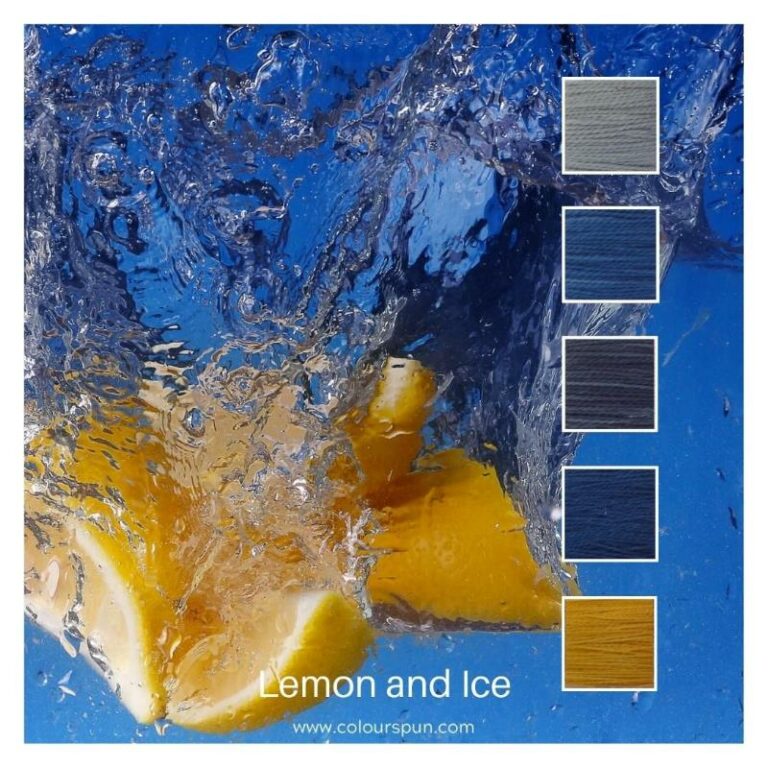 Lemon and Ice - a Cotton Five colour pack inspired by lemons dropping into water