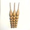 3 wooden crochet hooks with ergonomical handles