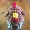 Little Brown Hen crochet egg cosy